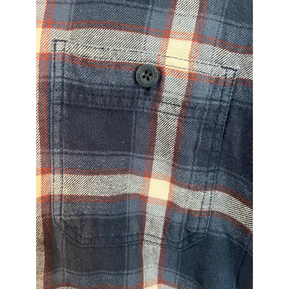 Wrangler Blue Plaid Sherpa Lined Button Down Shacket Men's Size Large - Picture 3 of 12